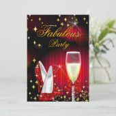 Fantastisch rood glitter-hoogvlakte van zaterdag kaart (Staand voorkant)