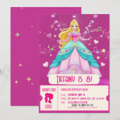 Fantastisch, roze pop verjaardagsfeestje kaart (Voorkant / Achterkant)