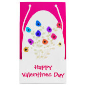 Fantastisch roze, zwevende, gelukkige Valentijnse  Klein Cadeauzakje (Achterkant)