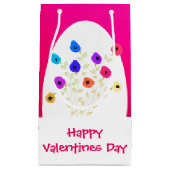 Fantastisch roze, zwevende, gelukkige Valentijnse  Klein Cadeauzakje (Voorkant)