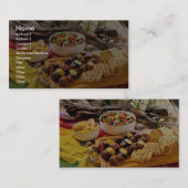 Fantastisch rundvlees schaadt kabob met salades visitekaartje (Voorkant / Achterkant)