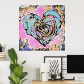 Fantastisch schattig, kleurig ontwerp poster (Thuiskantoor)