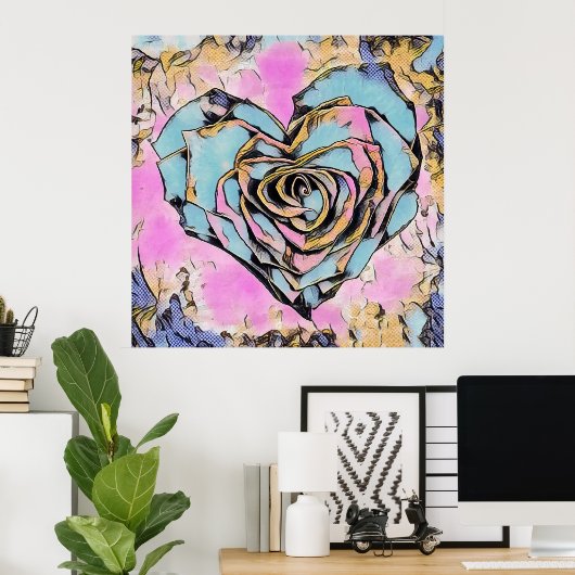 Fantastisch schattig, kleurig ontwerp poster (Thuiskantoor)