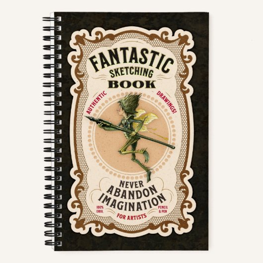 “Fantastisch schetsboek” 14 x 21,5 cm Notitieboek (Voorkant)