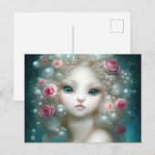 Fantastisch schilderen van een kat met witte Baby Briefkaart (Voorkant / Achterkant)