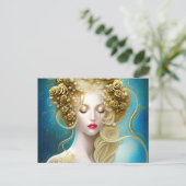 Fantastisch schilderen van een sensueel Vrouw onde Briefkaart (Staand voorkant)