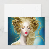 Fantastisch schilderen van een sensueel Vrouw onde Briefkaart (Voorkant / Achterkant)