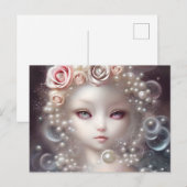 Fantastisch schilderende SciFi White Fuffly Baby C Briefkaart (Voorkant / Achterkant)