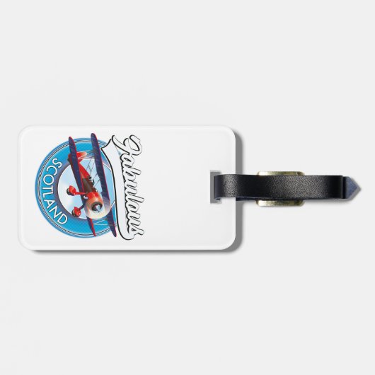 Fantastisch Schotse retro-achtige patch Bagagelabel (Achterkant horizontaal)