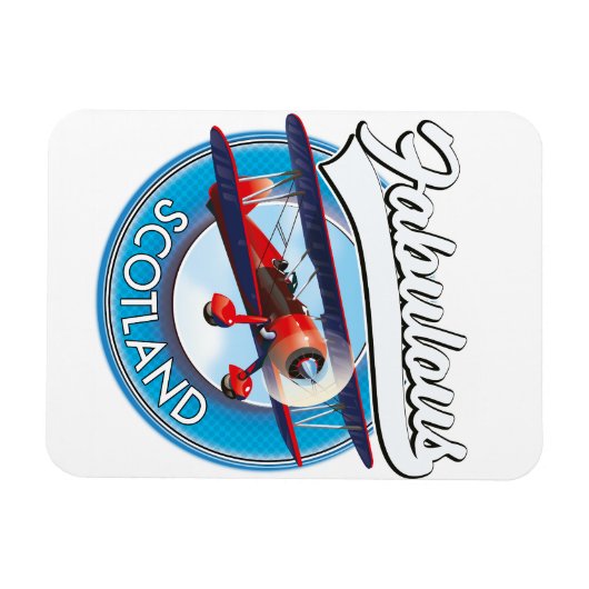 Fantastisch Schotse retro-achtige patch Magneet (Horizontaal)