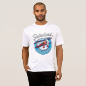 Fantastisch Schotse retro-achtige patch T-shirt (Voorkant volledig)
