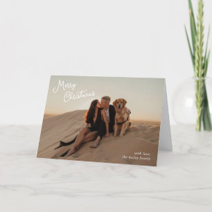 Fantastisch Schrift Foto Modern Kerstmis Feestdagen Kaart