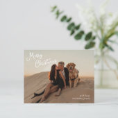 Fantastisch Schrift Foto Modern Kerstmis Feestdagenkaart (Staand voorkant)