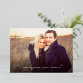 Fantastisch Script Foto Huwelijk Save the Date Folie Uitnodiging (Staand Voorkant)