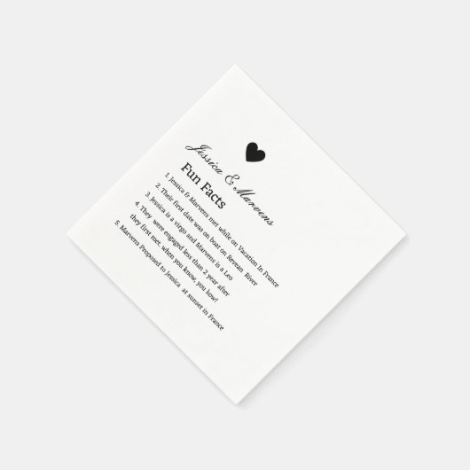 Fantastisch script, leuk feit, bruiloft servet (Hoek)