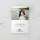 Fantastisch Script Volledige Foto Huwelijks Dankje Bedankkaart (Binnen)