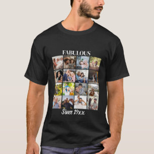 Fantastisch sinds gepersonaliseerde 16 fotocollage t-shirt