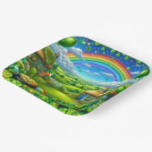 Fantastisch St Patick's Day Landschapsfeest Papieren Bordje (Gebogen)