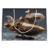 Fantastisch Steampunk luchtschip Groot Cadeauzakje (Voorkant)