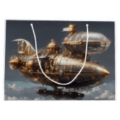 Fantastisch Steampunk luchtschip Groot Cadeauzakje (Achterkant)