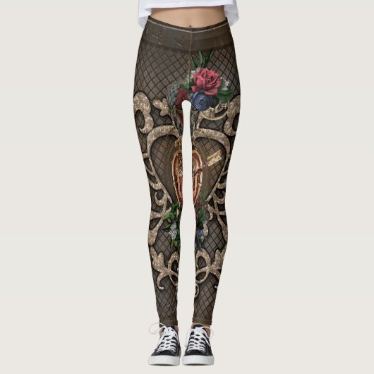 Fantastisch steampunkhart leggings (Voorkant)