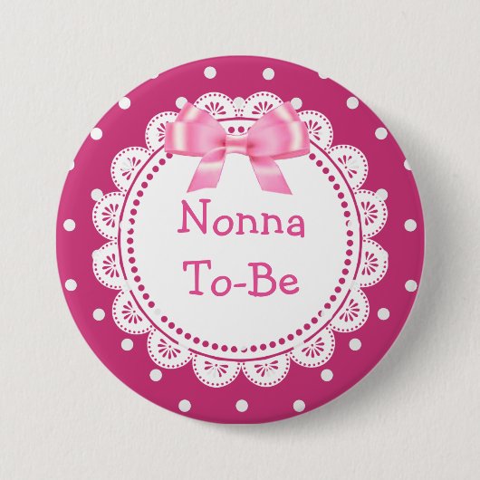 Fantastisch Stippen Baby shower Button (Voorkant)