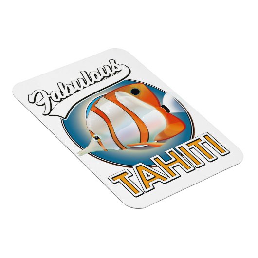 fantastisch Tahiti retro logo Magneet (Rechterzijde)