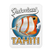fantastisch Tahiti retro logo Magneet (Verticaal)