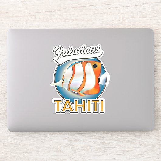 fantastisch Tahiti retro logo Sticker (Computer)