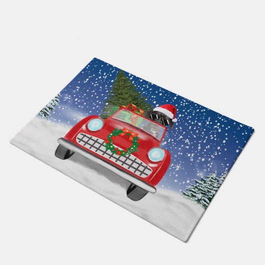 Fantastisch tandwiel met sneeuwkerst deurmat (Schuin)