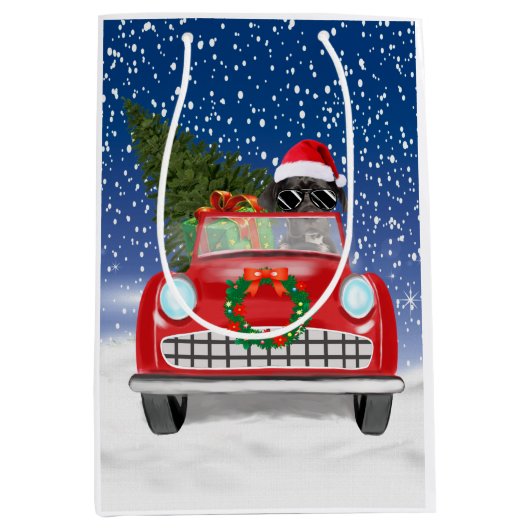 Fantastisch tandwiel met sneeuwkerst medium cadeauzakje (Voorkant)