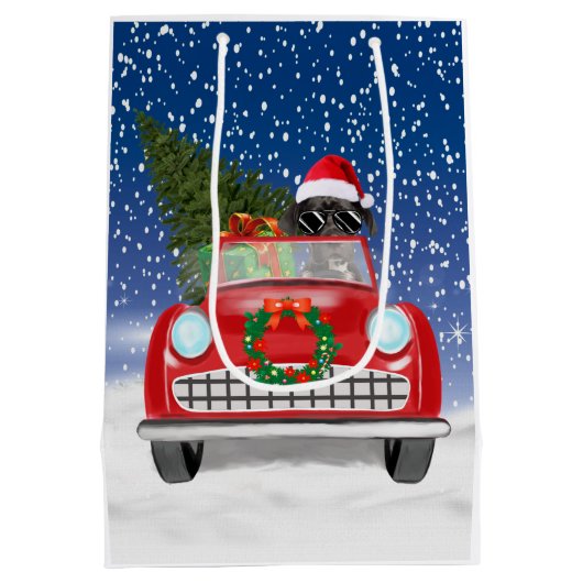 Fantastisch tandwiel met sneeuwkerst medium cadeauzakje (Achterkant)