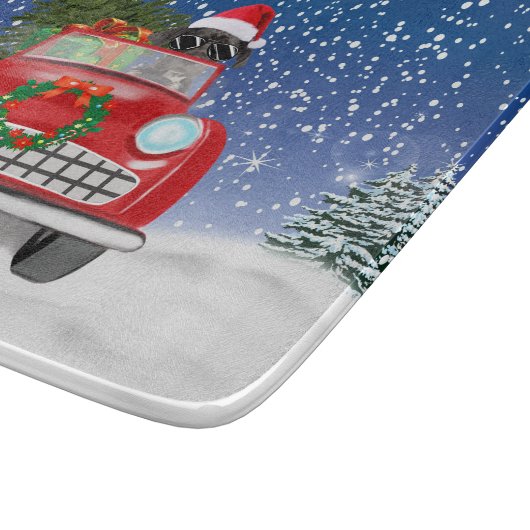 Fantastisch tandwiel met sneeuwkerst snijplank (Hoek)