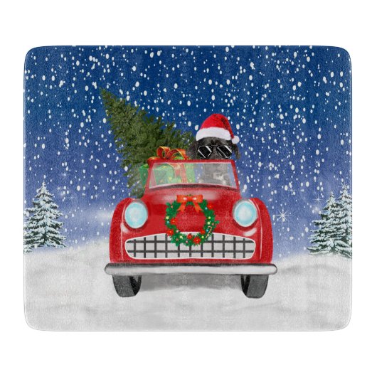 Fantastisch tandwiel met sneeuwkerst snijplank (Voorkant)