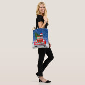 Fantastisch tandwiel met sneeuwkerst tote bag (Op model)