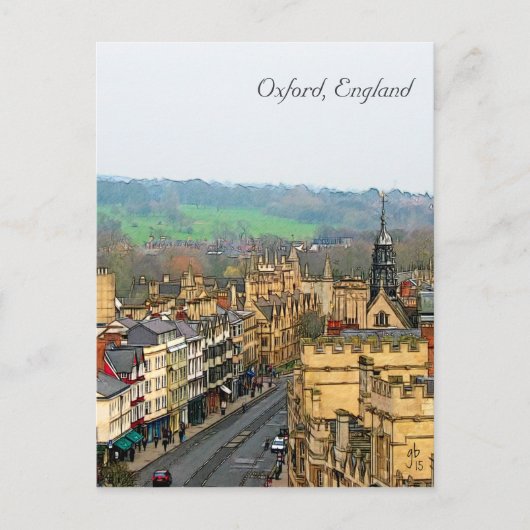 Fantastisch Uitzicht, Oxford, Engeland, High Stree Briefkaart (Voorkant)