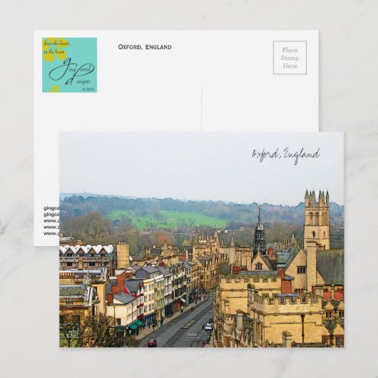 Fantastisch Uitzicht, Oxford, Engeland, High Stree Briefkaart (Voorkant / Achterkant)