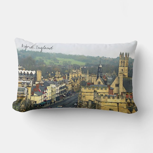 Fantastisch Uitzicht, Oxford, Engeland, High Stree Kussen (Voorkant)