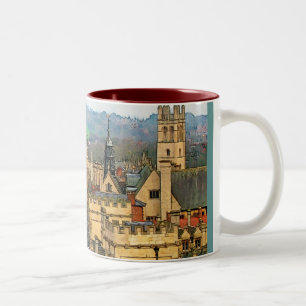 Fantastisch Uitzicht, Oxford, Engeland, High Stree Tweekleurige Koffiemok