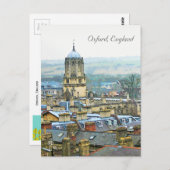 Fantastisch Uitzicht, Oxford, Engeland, Roof Top # Briefkaart (Voorkant / Achterkant)
