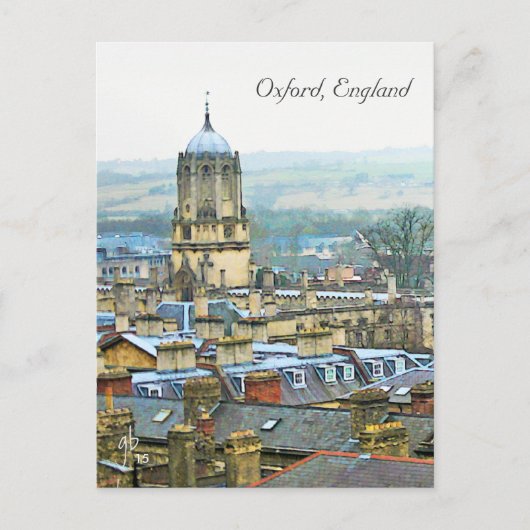 Fantastisch Uitzicht, Oxford, Engeland, Roof Top # Briefkaart (Voorkant)