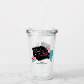 Fantastisch V2 ID930 Flamingo Bachelorette Acryl Drinkbeker (Achterkant)