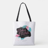 Fantastisch V2 ID930 Flamingo Bachelorette Tote Bag (Achterkant)