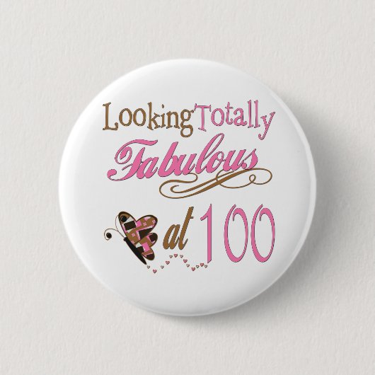 Fantastisch van 100 jaar oud ronde button 5,7 cm (Voorkant)