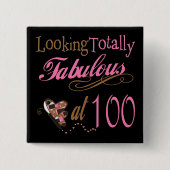 Fantastisch van 100 jaar oud vierkante button 5,1 cm (Voorkant)