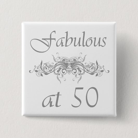 Fantastisch van 50 jaar oud vierkante button 5,1 cm (Voorkant)