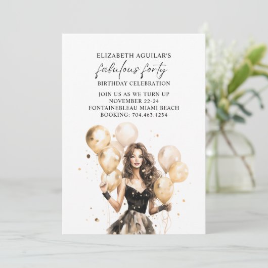 Fantastisch veertig verjaardagsfeestje kaart (Staand voorkant)