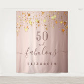 Fantastisch verjaardagscluster roos goudsterren el wandkleed (Voorkant)