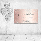 Fantastisch verjaardagsfeest glitter roos gold Sil Spandoek