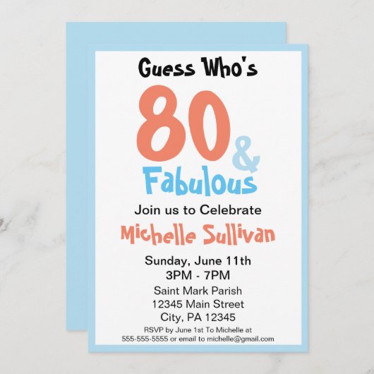 Fantastisch verjaardagsfeestje uitnodiging (Voorkant / Achterkant)